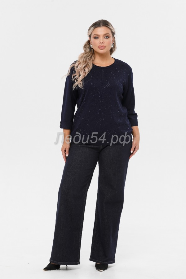 Пуловер [Арт. 048-41-04] тёмно-синий