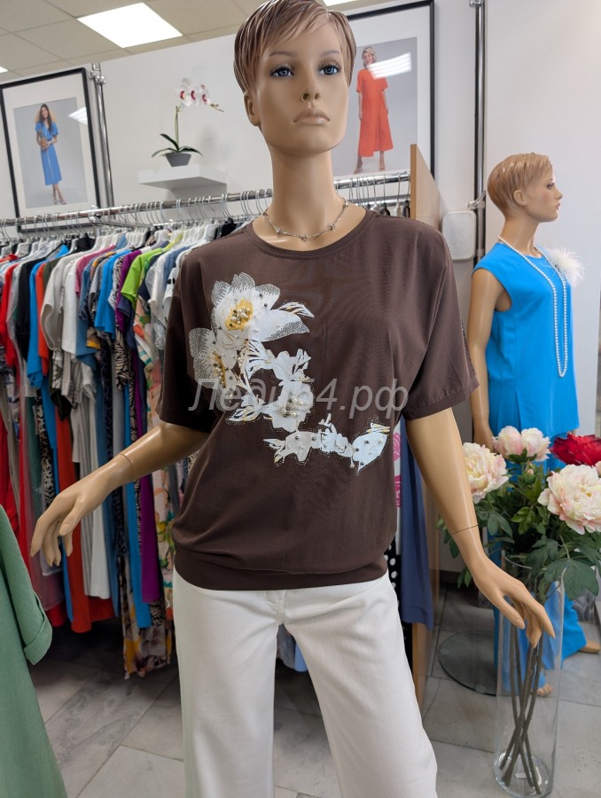 Блуза [Арт. LS3502-1] коричневый